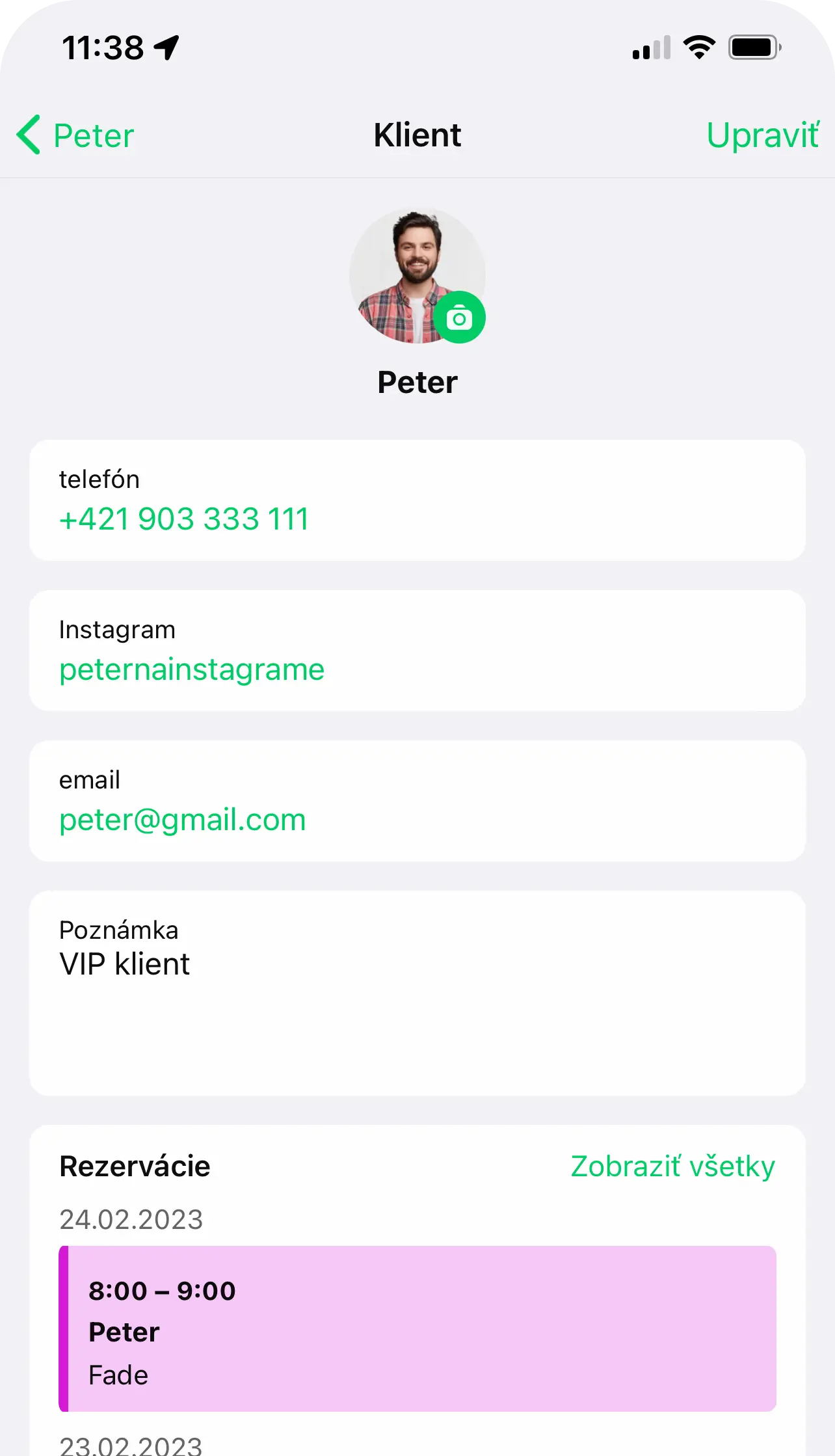 Informácie o klientoch